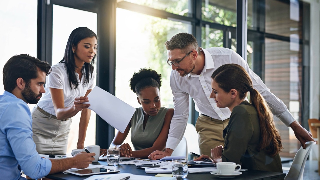 Sales leaders in a business meeting